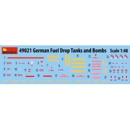 German Fuel Drop Tanks and Bombs, 1/48 - MiniArt 49021