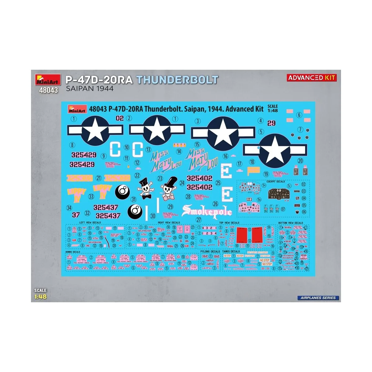P-47D-20RA Thunderbolt. Saipan, 1944. Advanced Kit, 1/48 - MiniArt ... P-47D-20RA Thunderbolt. Saipan, 1944. Advanced Kit, 1/48 - MiniArt ...