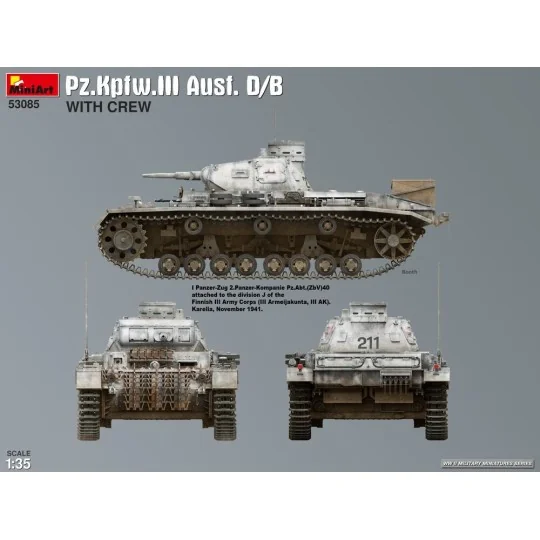 Pz.Kpfw.III Ausf. D/B with Crew, 1/32 - MiniArt 53085 Pz.Kpfw.III Ausf. D/B with Crew, 1/32 - MiniArt 53085