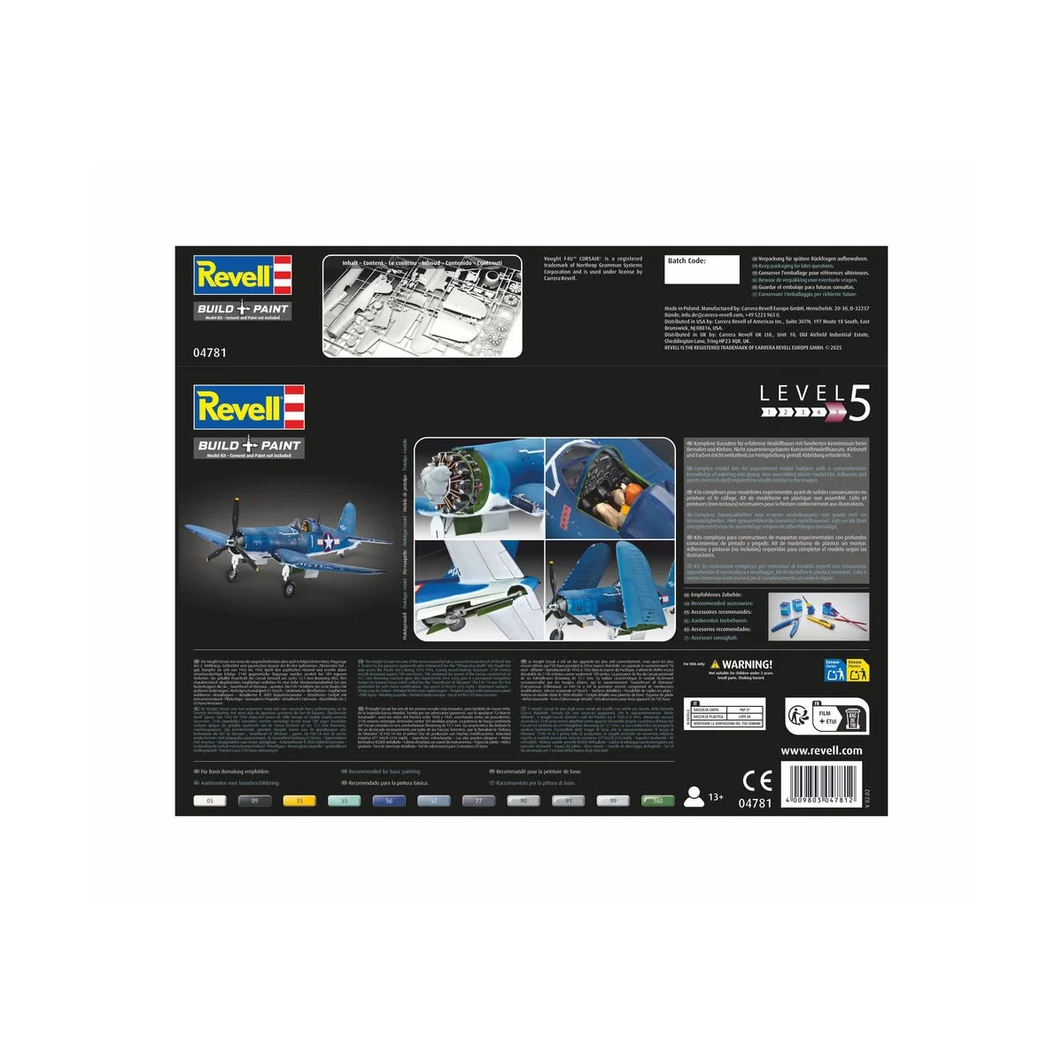 Vought F4U-1A CORSAIR, 1/32 - Revell 04781 Vought F4U-1A CORSAIR, 1/32 - Revell 04781