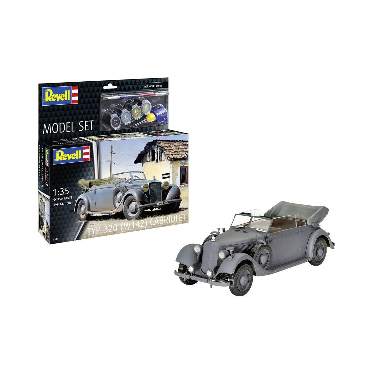 Model Set Typ 320 (W142) Cabriolet, 1/35 - Revell 63354 Model Set Typ 320 (W142) Cabriolet, 1/35 - Revell 63354