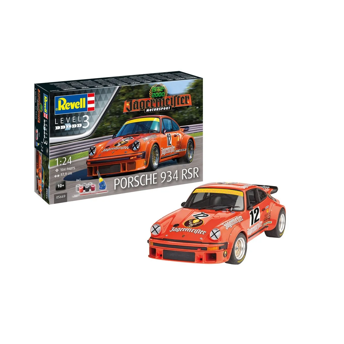 Geschenkset Jägermeister Motor Sport 50th Annivers, 1/24 - Revell 5669 Geschenkset Jägermeister Motor Sport 50th Annivers, 1/24 - Revell 5669