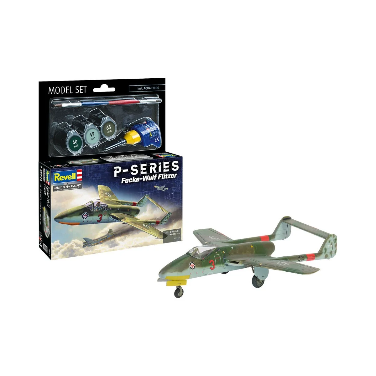 Model Set Focke-Wulf TL Jäger Flitzer?- P-Series, 1/72 - Revell 63761 Model Set Focke-Wulf TL Jäger Flitzer?- P-Series, 1/72 - Revell 63761
