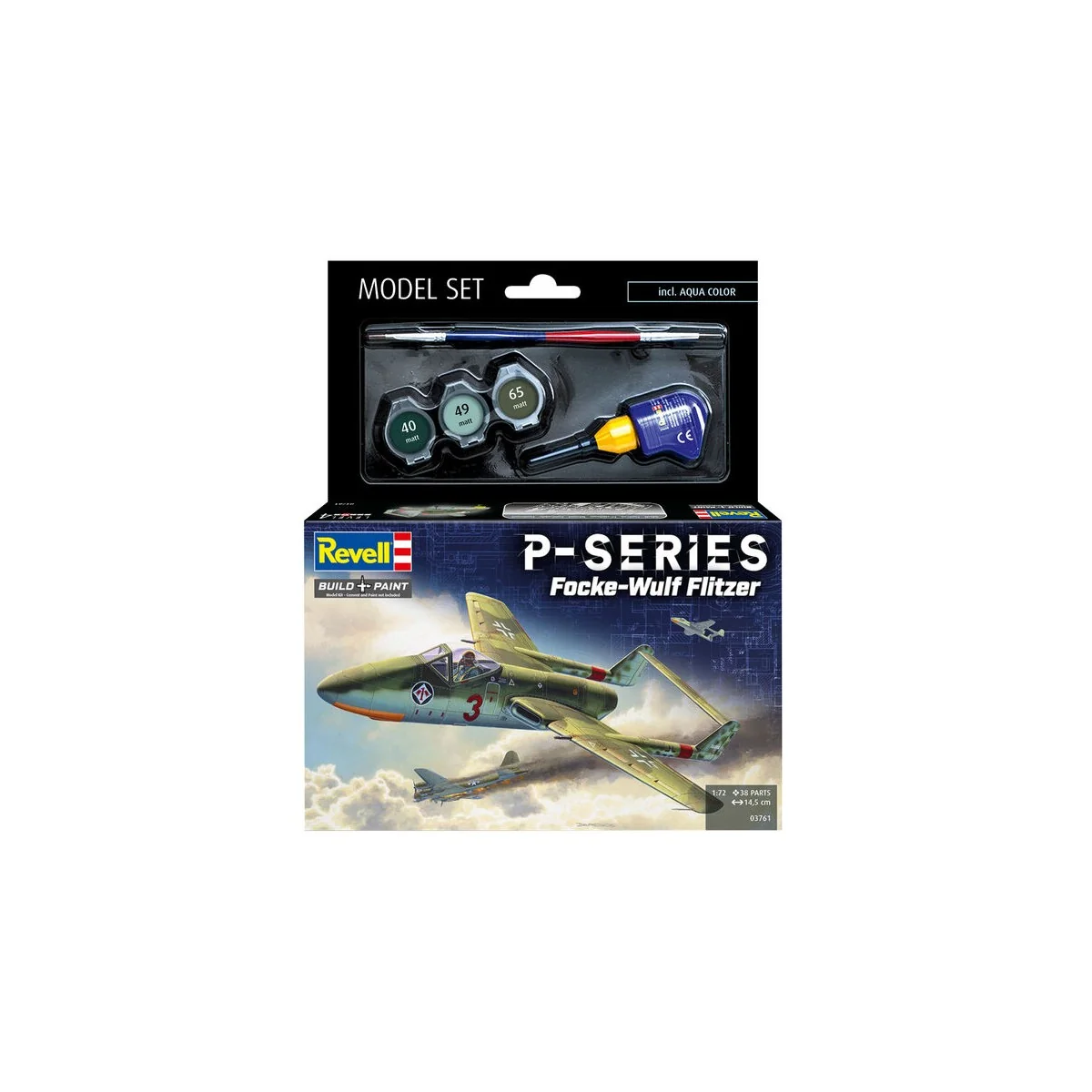 Model Set Focke-Wulf TL Jäger Flitzer?- P-Series, 1/72 - Revell 63761 Model Set Focke-Wulf TL Jäger Flitzer?- P-Series, 1/72 - Revell 63761