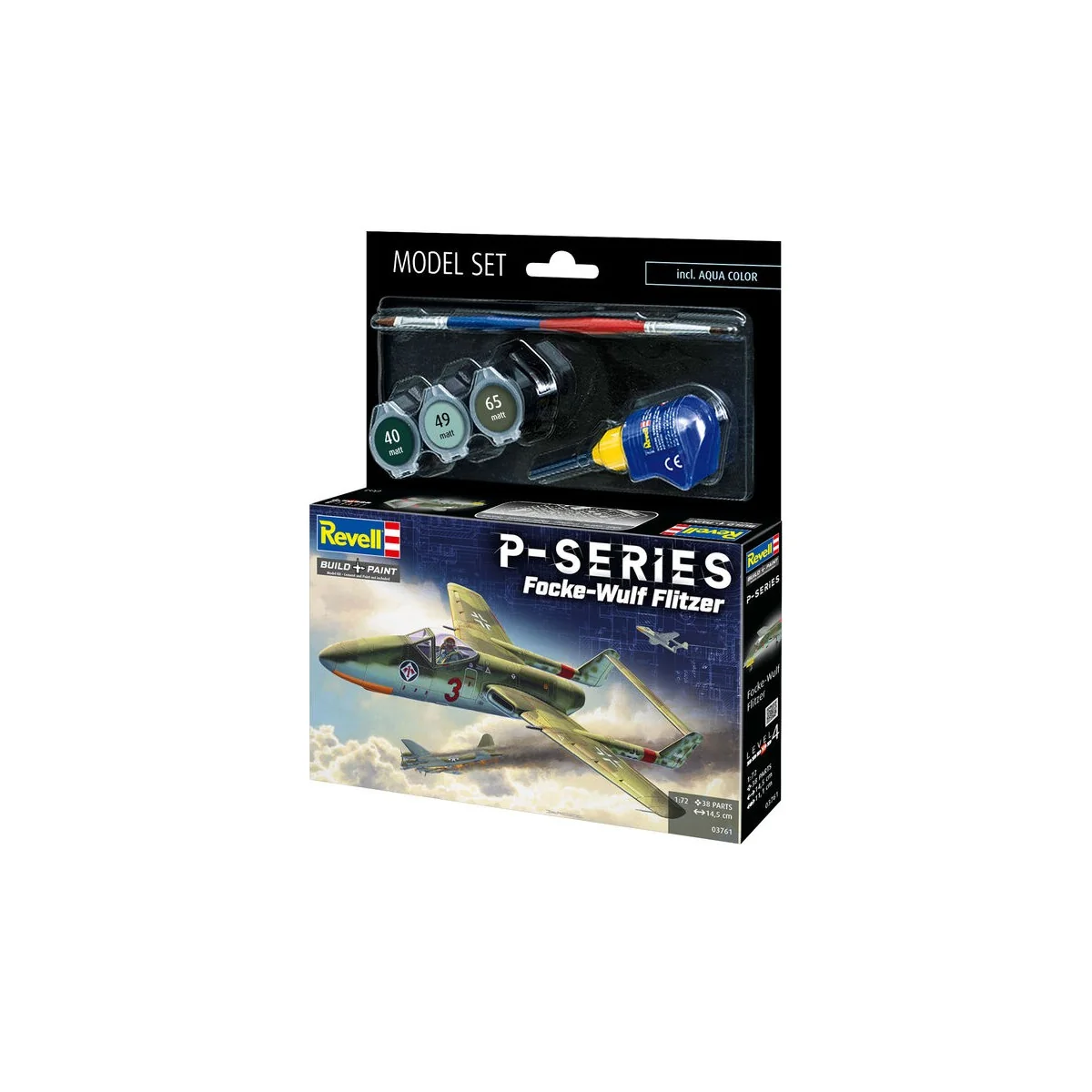 Model Set Focke-Wulf TL Jäger Flitzer?- P-Series, 1/72 - Revell 63761 Model Set Focke-Wulf TL Jäger Flitzer?- P-Series, 1/72 - Revell 63761
