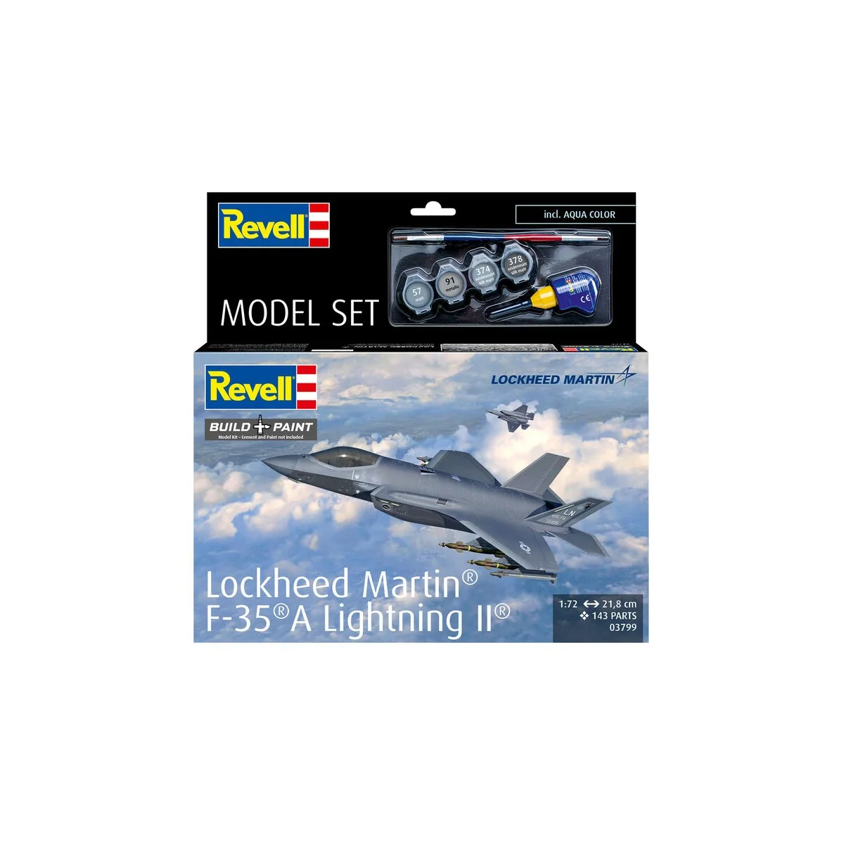 Model Set Lockheed Martin® F-35®A Lightning II®, 1/72 - Revell 63799 Model Set Lockheed Martin® F-35®A Lightning II®, 1/72 - Revell 63799