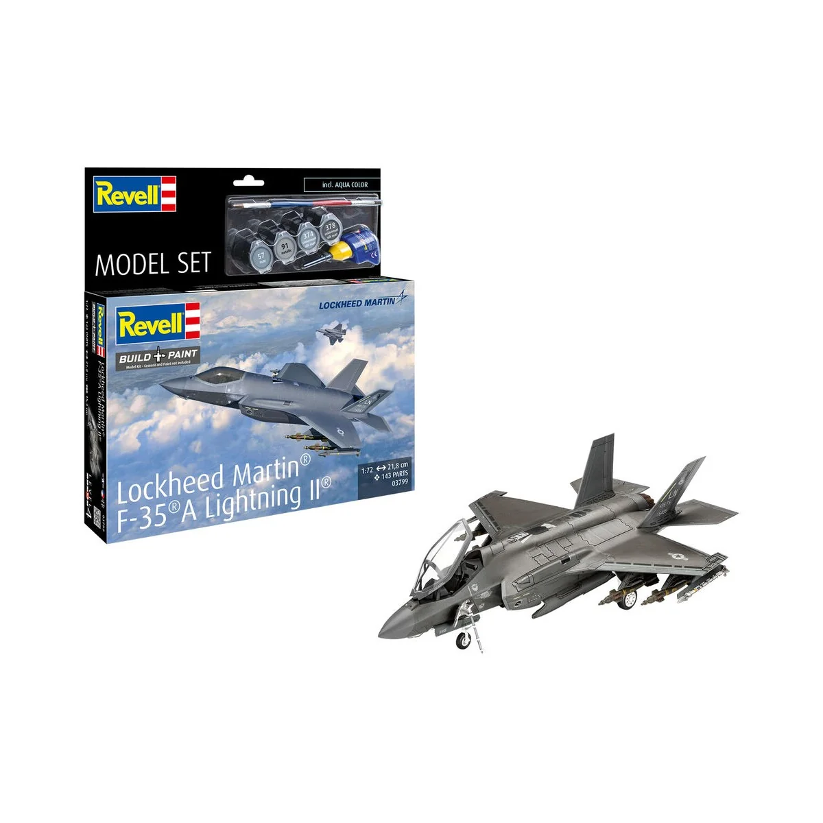 Model Set Lockheed Martin® F-35®A Lightning II®, 1/72 - Revell 63799 Model Set Lockheed Martin® F-35®A Lightning II®, 1/72 - Revell 63799