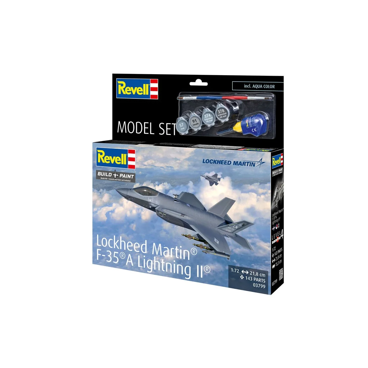 Model Set Lockheed Martin® F-35®A Lightning II®, 1/72 - Revell 63799 Model Set Lockheed Martin® F-35®A Lightning II®, 1/72 - Revell 63799