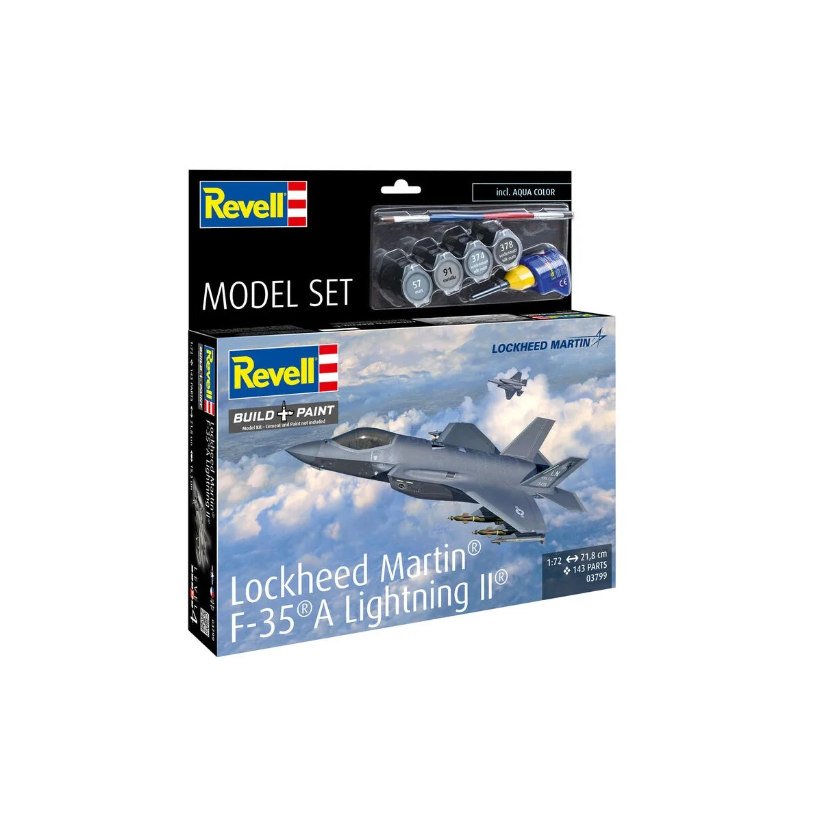 Model Set Lockheed Martin® F-35®A Lightning II®, 1/72 - Revell 63799 Model Set Lockheed Martin® F-35®A Lightning II®, 1/72 - Revell 63799