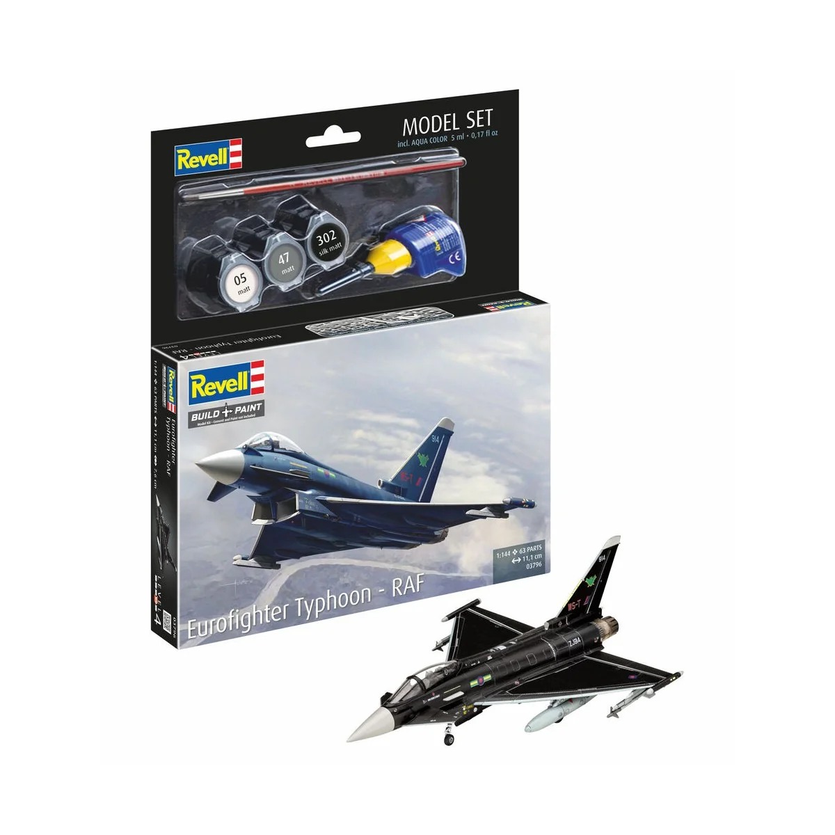 Model Set Eurofighter Typhoon - RAF, 1/144 - Revell 63796 Model Set Eurofighter Typhoon - RAF, 1/144 - Revell 63796