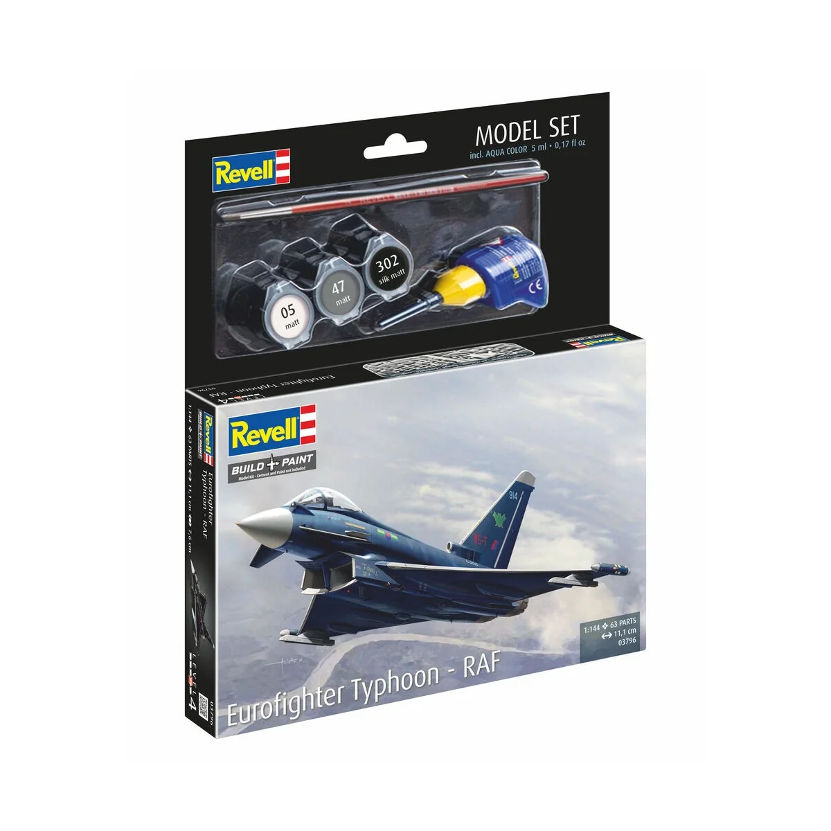 Model Set Eurofighter Typhoon - RAF, 1/144 - Revell 63796 Model Set Eurofighter Typhoon - RAF, 1/144 - Revell 63796