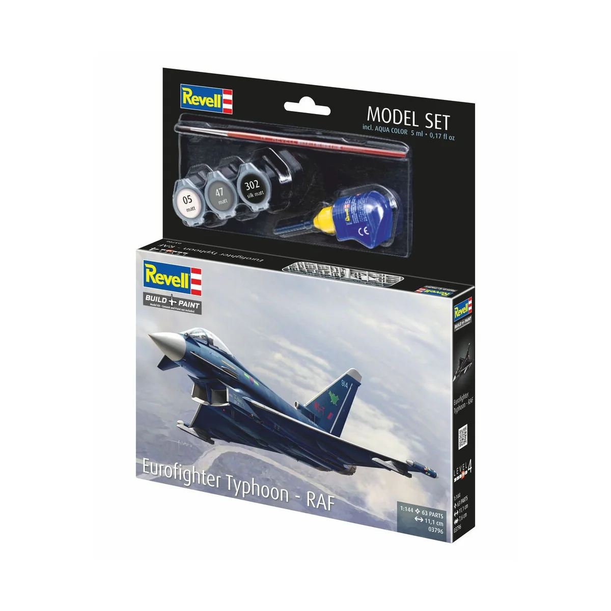 Model Set Eurofighter Typhoon - RAF, 1/144 - Revell 63796 Model Set Eurofighter Typhoon - RAF, 1/144 - Revell 63796