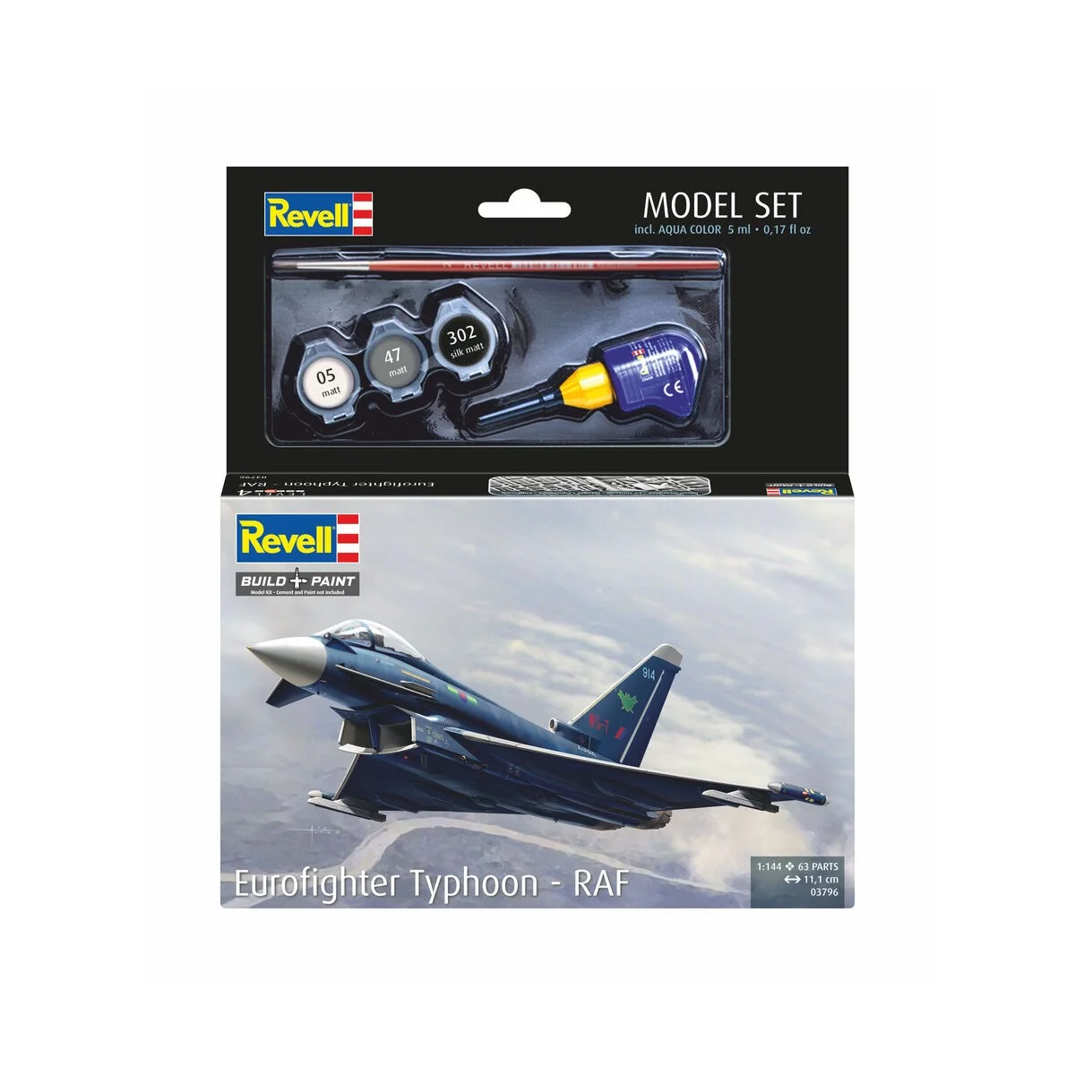 Model Set Eurofighter Typhoon - RAF, 1/144 - Revell 63796 Model Set Eurofighter Typhoon - RAF, 1/144 - Revell 63796