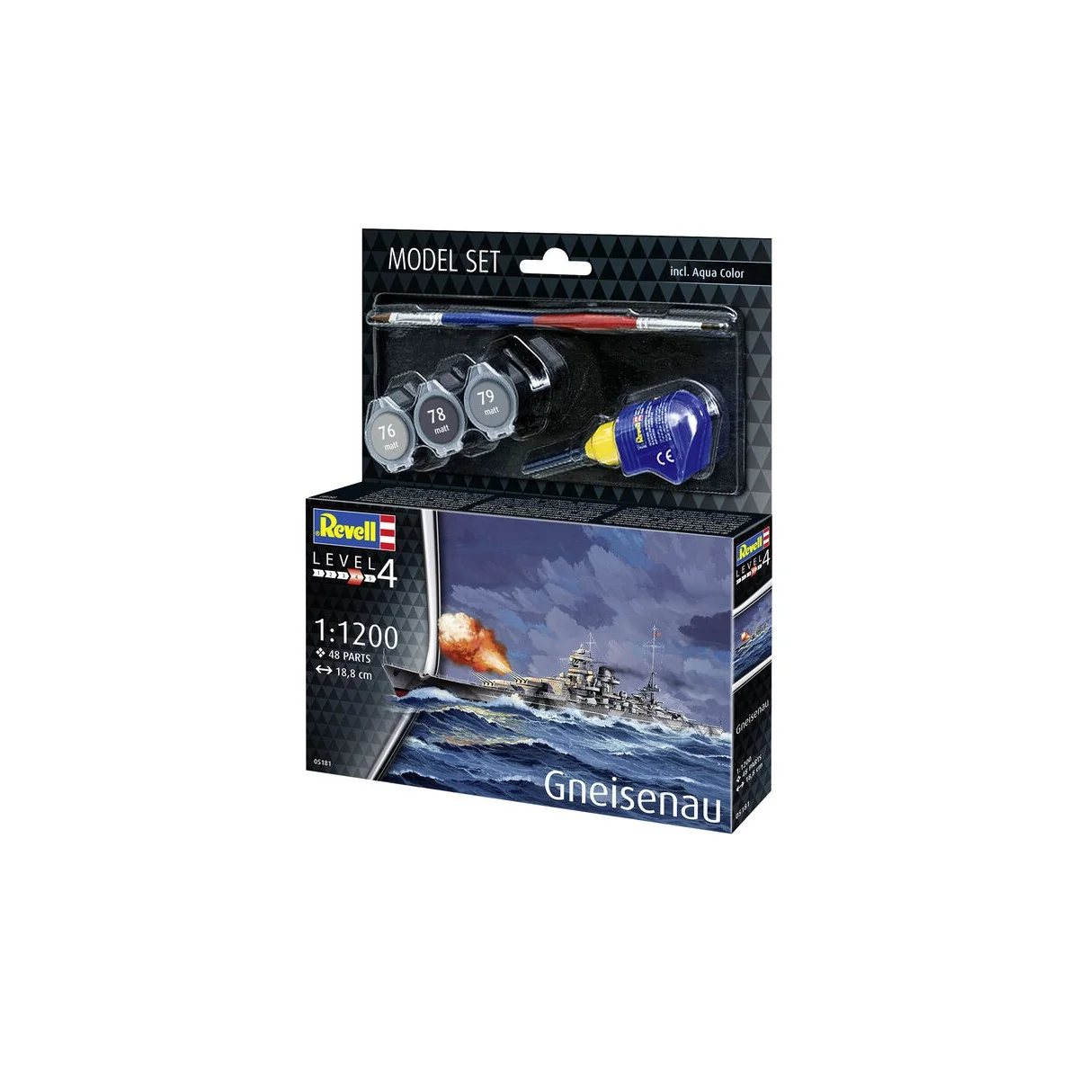 Model Set Gneisenau, 1/1200 - Revell 65181 Model Set Gneisenau, 1/1200 - Revell 65181