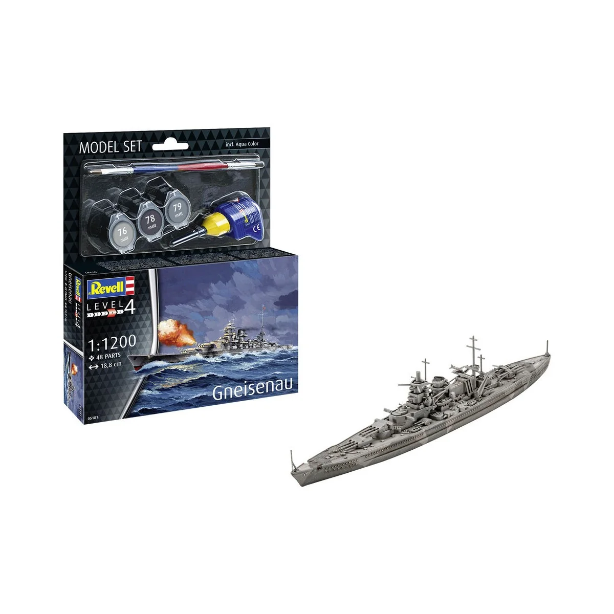 Model Set Gneisenau, 1/1200 - Revell 65181 Model Set Gneisenau, 1/1200 - Revell 65181