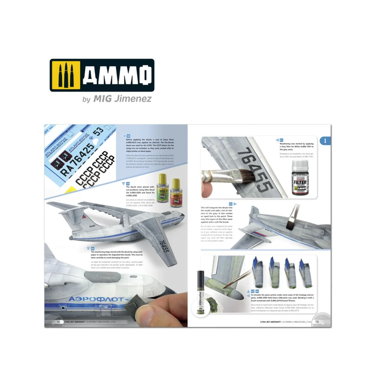 Jet Aircraft 1/144 (English, Castellano) - AMMO by MIG Jimenez A.MI... Jet Aircraft 1/144 (English, Castellano) - AMMO by MIG Jimenez A.MI...