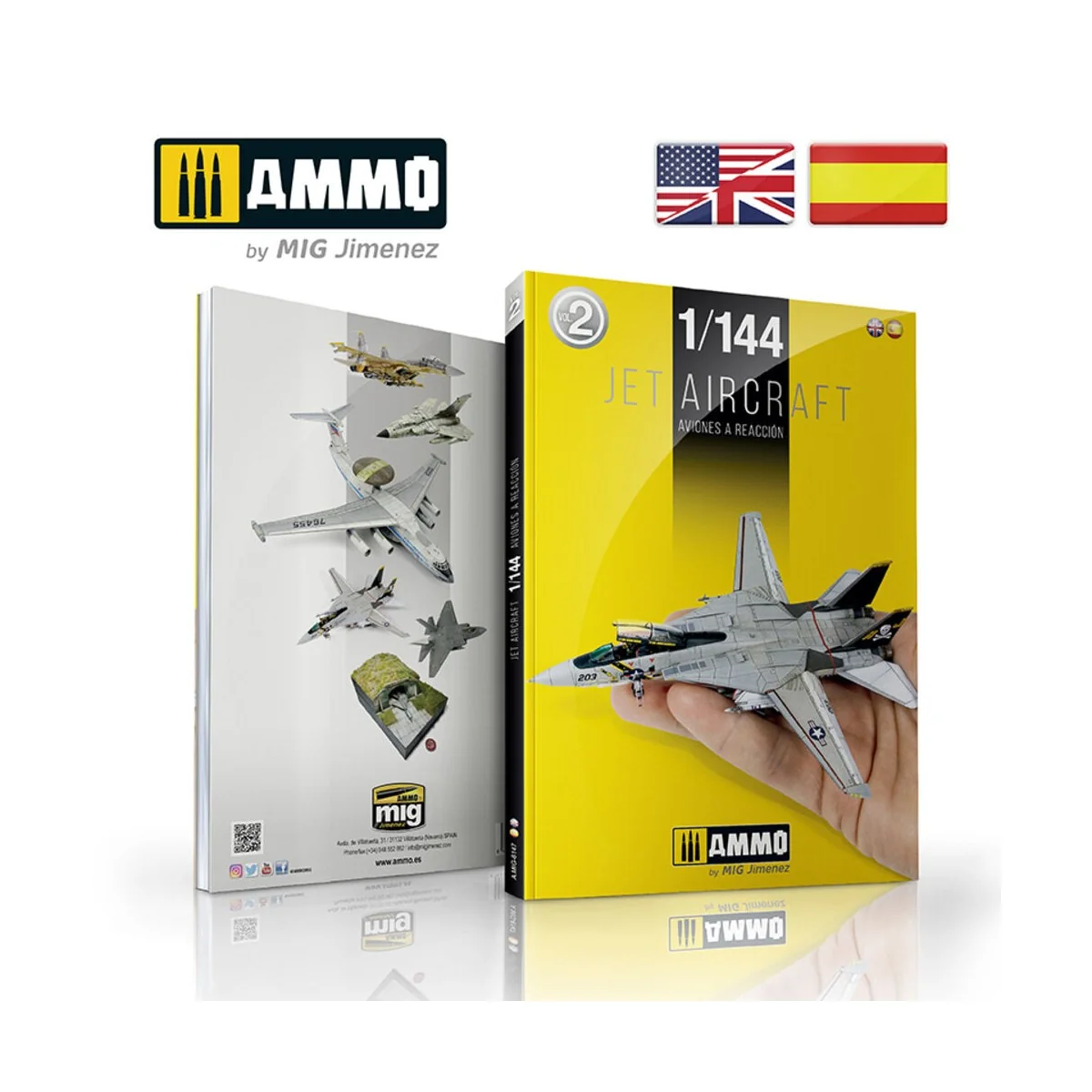 Jet Aircraft 1/144 (English, Castellano) - AMMO by MIG Jimenez A.MI... Jet Aircraft 1/144 (English, Castellano) - AMMO by MIG Jimenez A.MI...