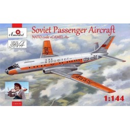 Tupolev Tu-104 airliner, Aeroflot, kit2, 1/144 - Amodel AMO1469-01 2