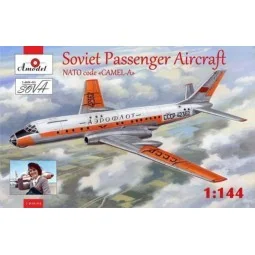 Tupolev Tu-104 airliner, Aeroflot, kit2, 1/144 - Amodel AMO1469-01 2