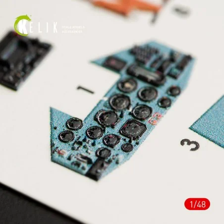 SU-25UB interior 3D decals for Smer/KP kit, 1/48 - Kelik K48026
