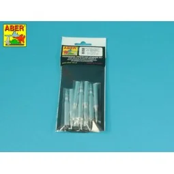 Set of 8, 8cm projectiles for Jagdpanther, King Tiger & Nashorn, 1/... 2