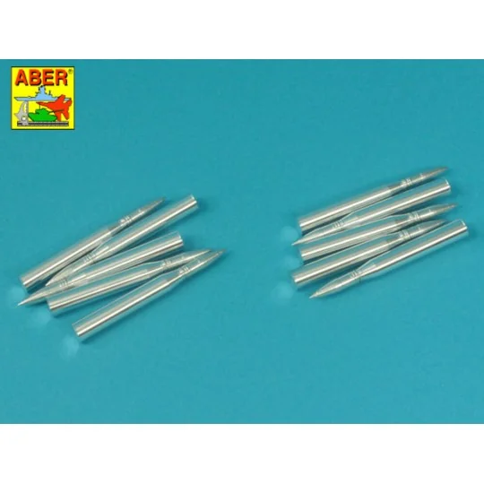 Set of 8, 8cm projectiles for Jagdpanther, King Tiger & Nashorn, 1/... Set of 8, 8cm projectiles for Jagdpanther, King Tiger & Nashorn, 1/...