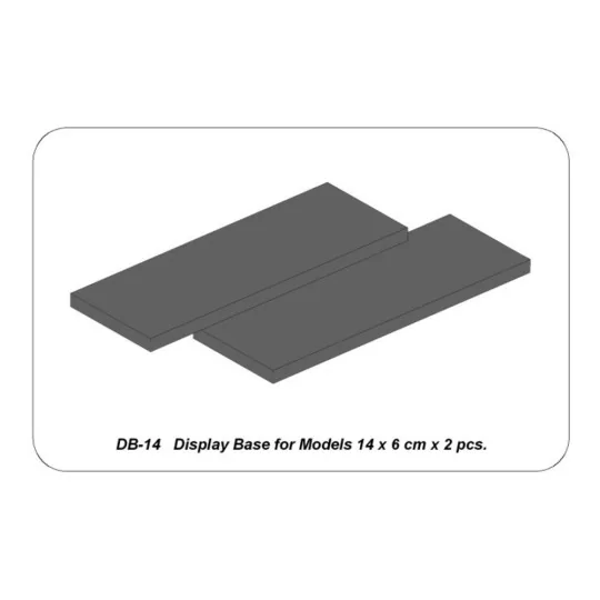 DISPLAY BASE FOR MODELS 14 x 6 cm x 2 pcs. - Aber Models DB-14 DISPLAY BASE FOR MODELS 14 x 6 cm x 2 pcs. - Aber Models DB-14