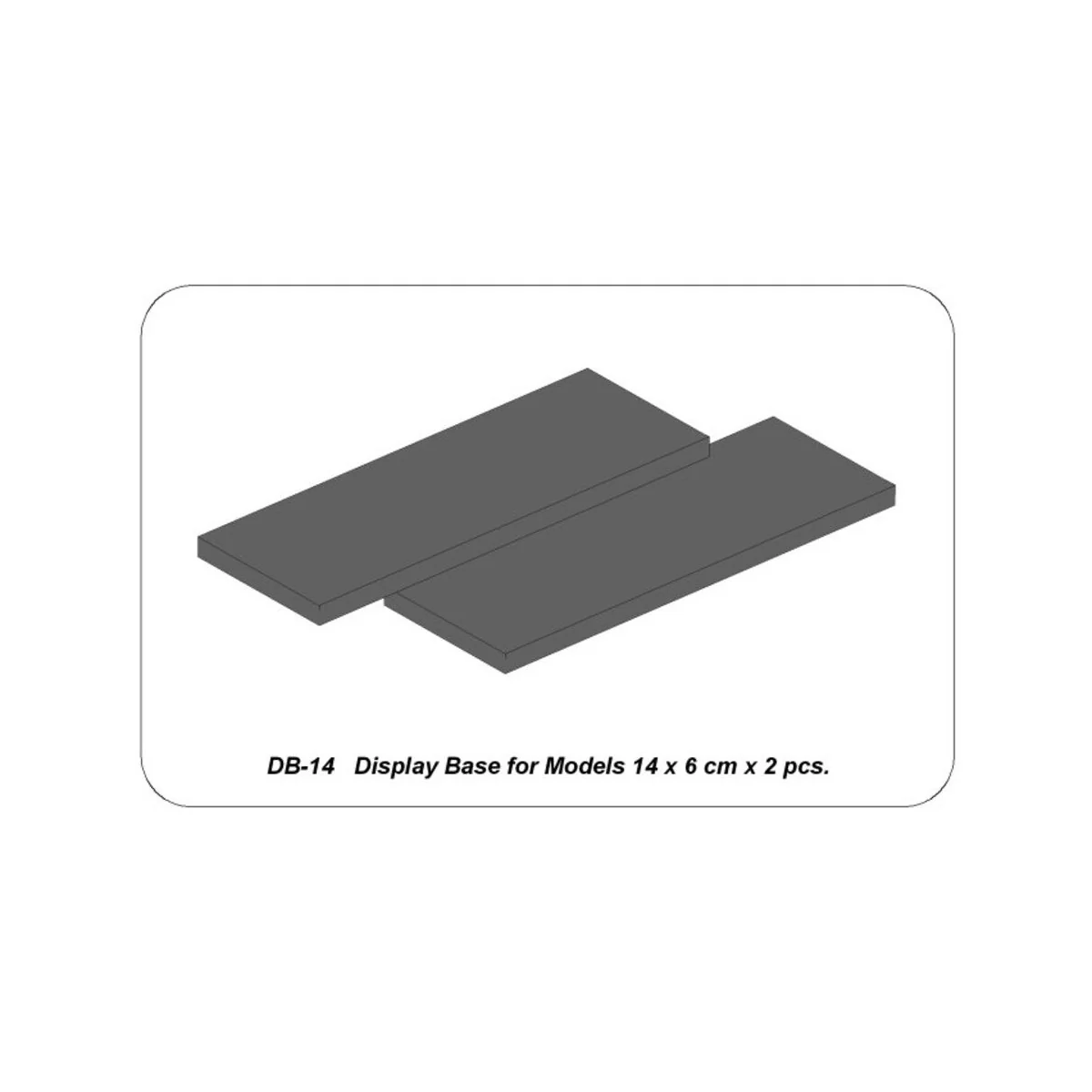 DISPLAY BASE FOR MODELS 14 x 6 cm x 2 pcs. - Aber Models DB-14 DISPLAY BASE FOR MODELS 14 x 6 cm x 2 pcs. - Aber Models DB-14