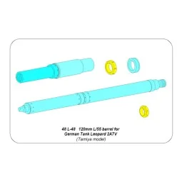 120 mm L/55 Barrel for German Tank Leopard 2A7V, 1/48 - Aber Models...