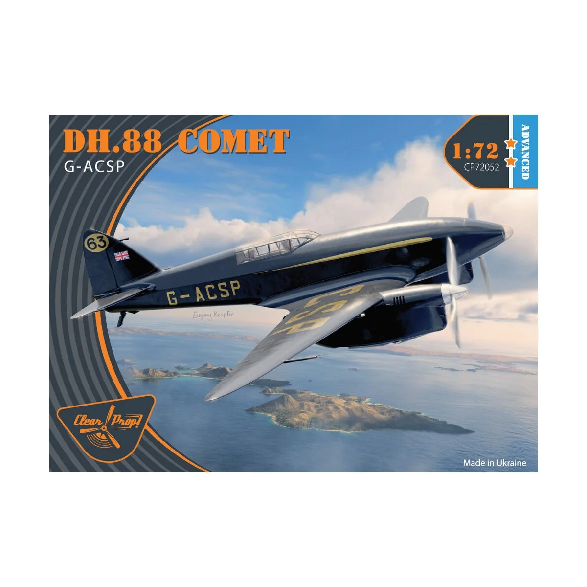 DH.88 Comet G-ACSP, 1/72 - Clear Prop Models CP72052 DH.88 Comet G-ACSP, 1/72 - Clear Prop Models CP72052