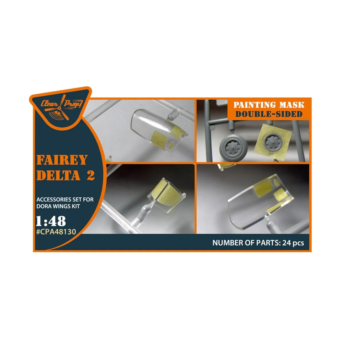 Fairey Delta 2 double-sided painting mask for Dora Wings, 1/48 - Cl... Fairey Delta 2 double-sided painting mask for Dora Wings, 1/48 - Cl...