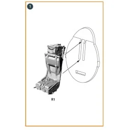 Fairey Delta 2 Ejection seat for Dora Wings, 1/48 - Clear Prop Acce...