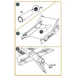 Fairey Delta 2 Afterburner and Exhaust for Dora Wings, 1/48 - Clear...