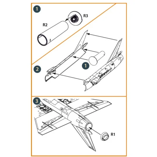 Fairey Delta 2 Afterburner and Exhaust for Dora Wings, 1/48 - Clear... Fairey Delta 2 Afterburner and Exhaust for Dora Wings, 1/48 - Clear...