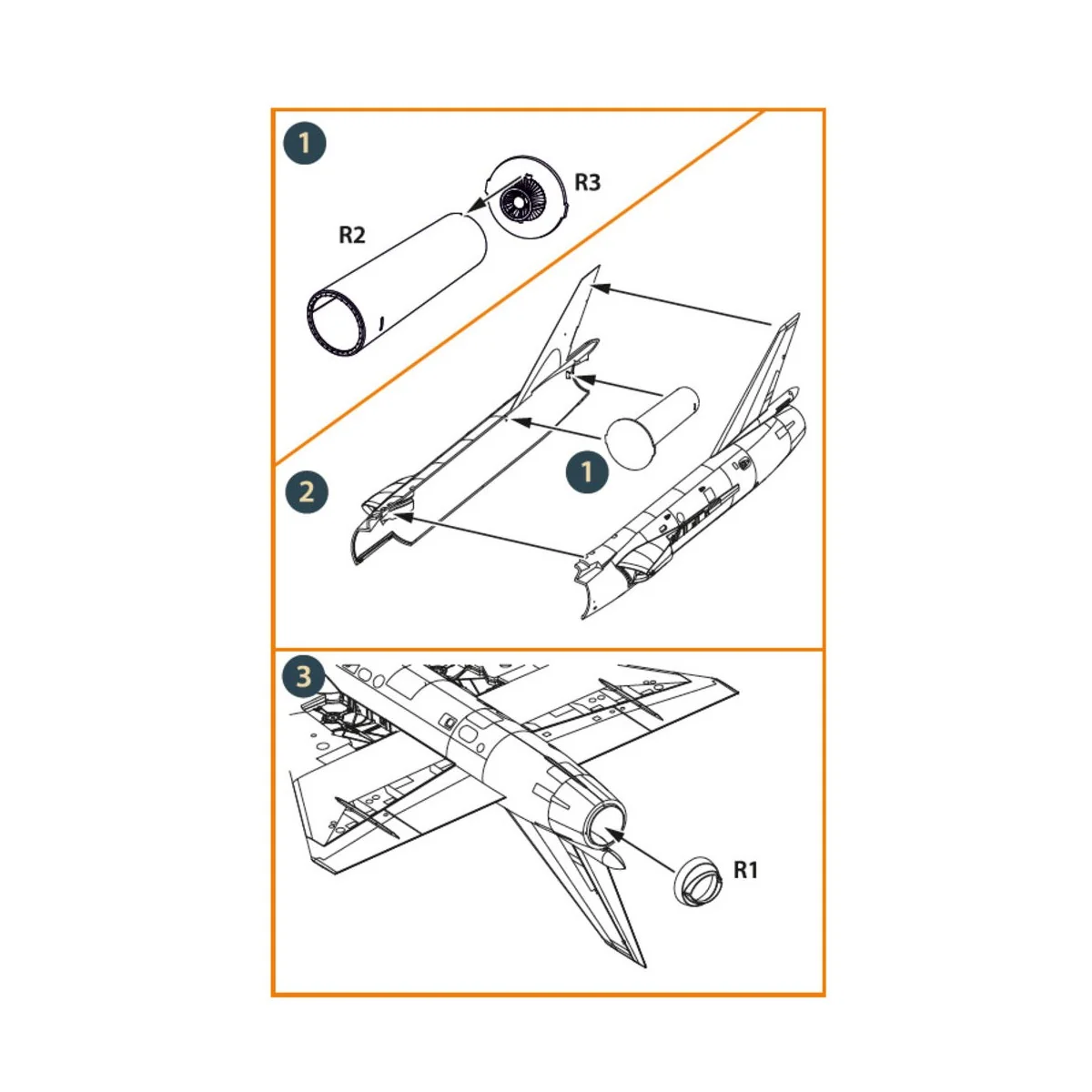 Fairey Delta 2 Afterburner and Exhaust for Dora Wings, 1/48 - Clear... Fairey Delta 2 Afterburner and Exhaust for Dora Wings, 1/48 - Clear...