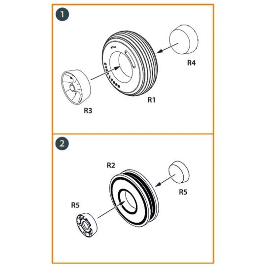DHC-2 Beaver Wheels set for Dora Wings, 1/48 - Clear Prop Accessori... DHC-2 Beaver Wheels set for Dora Wings, 1/48 - Clear Prop Accessori...