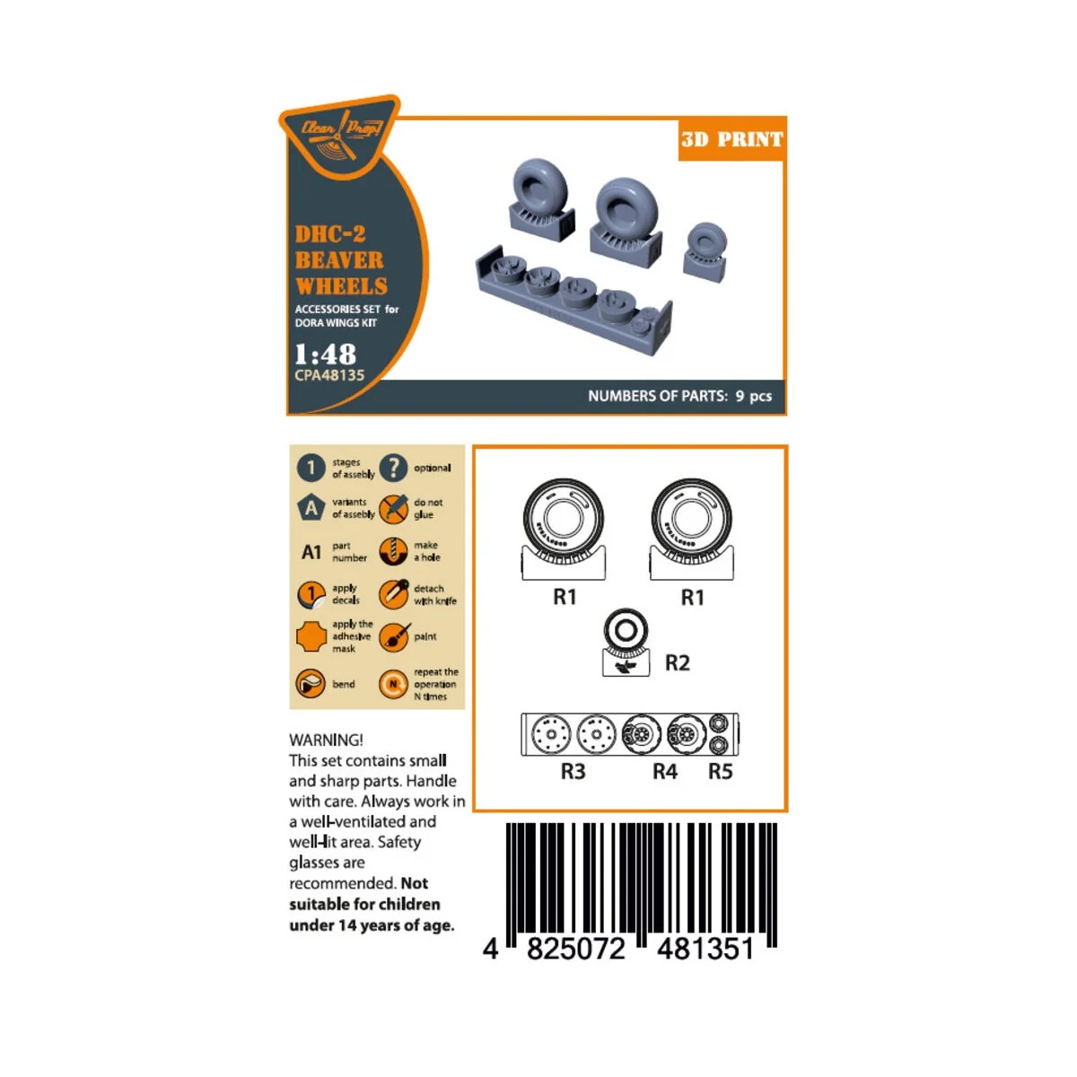 DHC-2 Beaver Wheels set for Dora Wings, 1/48 - Clear Prop Accessori... DHC-2 Beaver Wheels set for Dora Wings, 1/48 - Clear Prop Accessori...