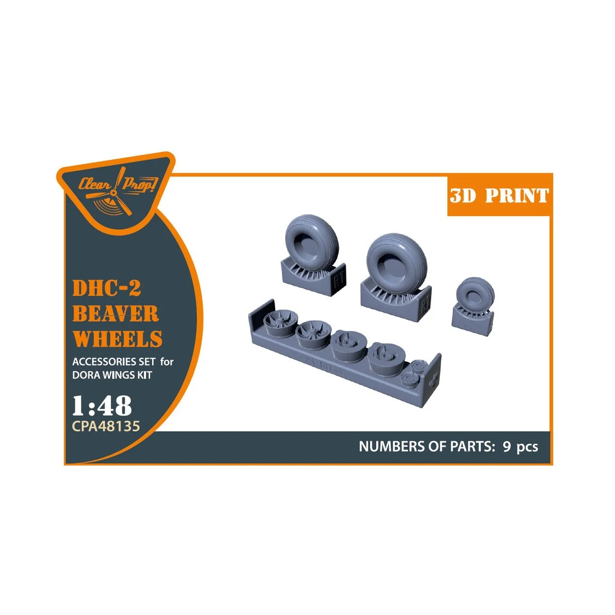 DHC-2 Beaver Wheels set for Dora Wings, 1/48 - Clear Prop Accessori... DHC-2 Beaver Wheels set for Dora Wings, 1/48 - Clear Prop Accessori...