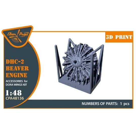 DHC-2 Beaver Engine for Dora Wings, 1/48 - Clear Prop Accessories C... DHC-2 Beaver Engine for Dora Wings, 1/48 - Clear Prop Accessories C...
