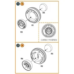 F-35? wheel set, 1/48 - Clear Prop Accessories CPA48142