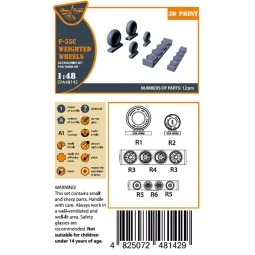 F-35? wheel set, 1/48 - Clear Prop Accessories CPA48142 2