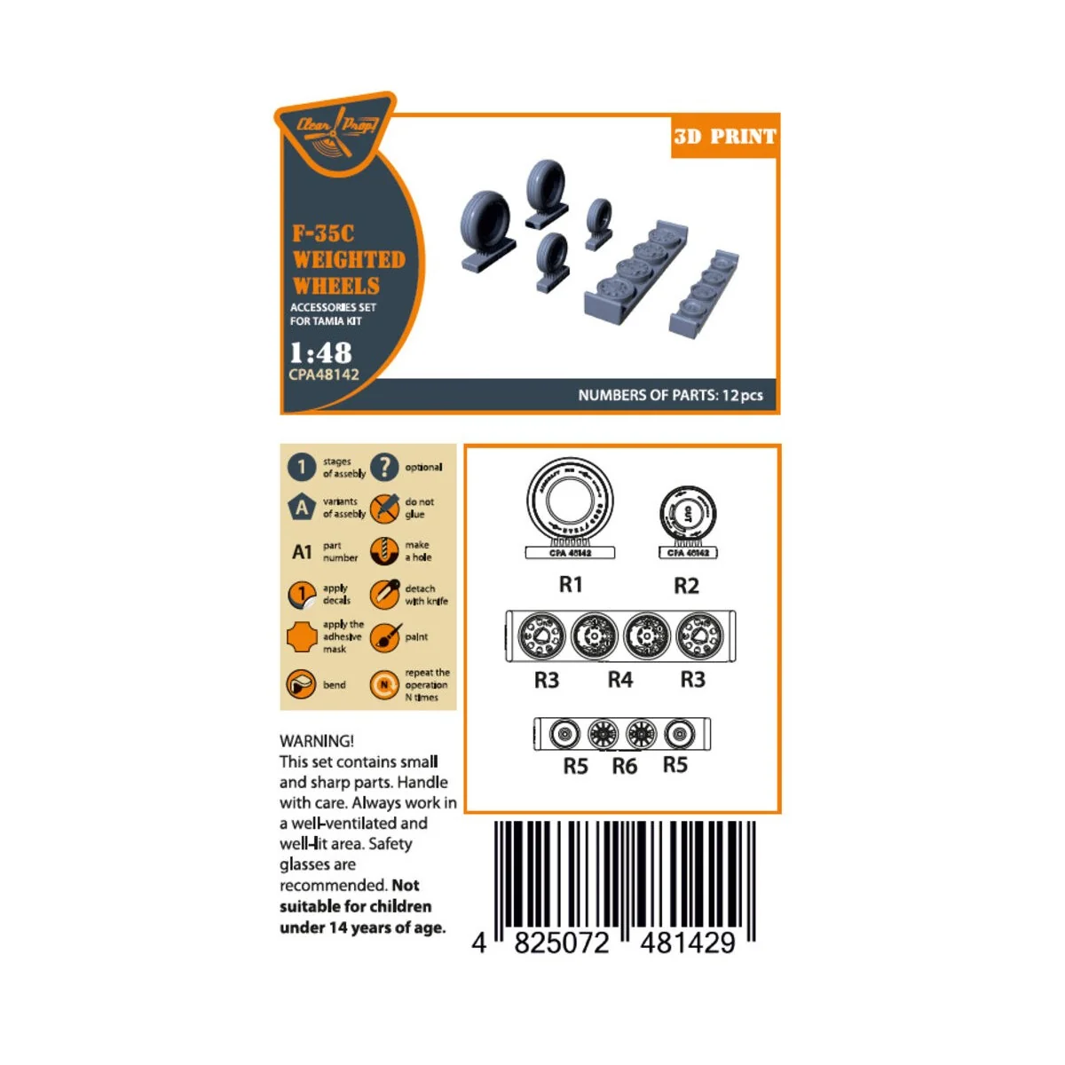 F-35? wheel set, 1/48 - Clear Prop Accessories CPA48142 F-35? wheel set, 1/48 - Clear Prop Accessories CPA48142