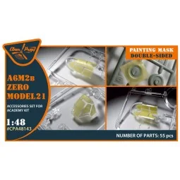 Zero A6M2b Model 21 double-sided painting mask for Academy, 1/48 - ... 2