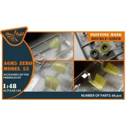 Zero A6M5a Model 52 double-sided painting mask for Fine Molds, 1/48...