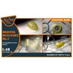 Beaufort Mk.IA painting mask for ICM, 1/48 - Clear Prop Accessories...