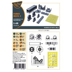 Fairey Delta 2 accessories set for Dora Wings, 1/48 - Clear Prop Ac... 2