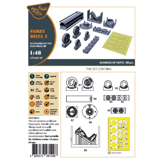 Fairey Delta 2 accessories set for Dora Wings, 1/48 - Clear Prop Ac... Fairey Delta 2 accessories set for Dora Wings, 1/48 - Clear Prop Ac...