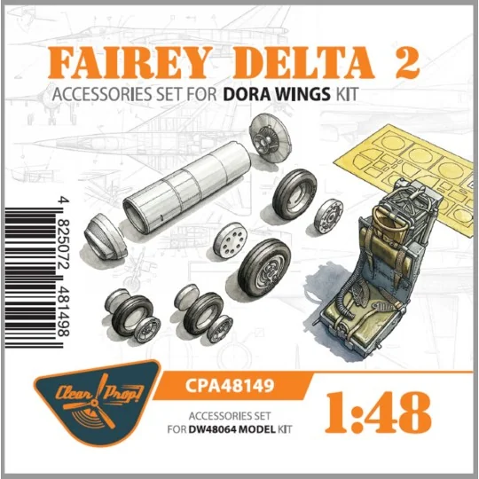 Fairey Delta 2 accessories set for Dora Wings, 1/48 - Clear Prop Ac... Fairey Delta 2 accessories set for Dora Wings, 1/48 - Clear Prop Ac...