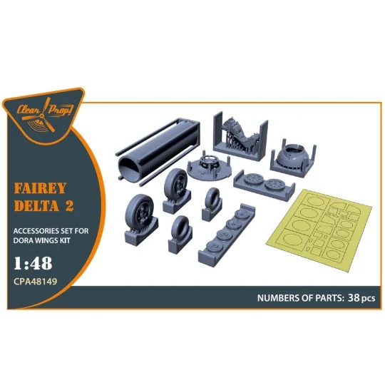 Fairey Delta 2 accessories set for Dora Wings, 1/48 - Clear Prop Ac... Fairey Delta 2 accessories set for Dora Wings, 1/48 - Clear Prop Ac...