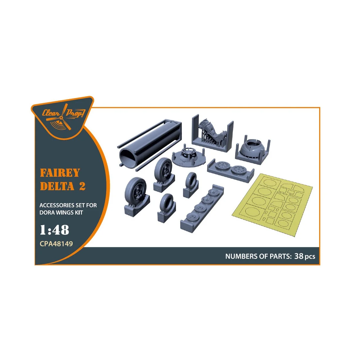 Fairey Delta 2 accessories set for Dora Wings, 1/48 - Clear Prop Ac... Fairey Delta 2 accessories set for Dora Wings, 1/48 - Clear Prop Ac...